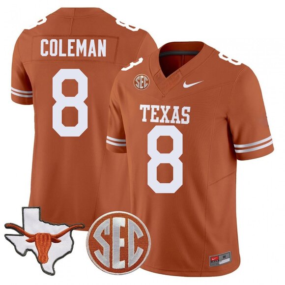 Mens Youths Size Available Cam Coleman Stitched Jersey Vapor Orange